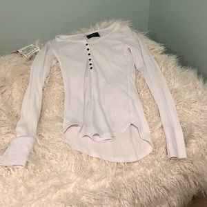 Long white button down shirt